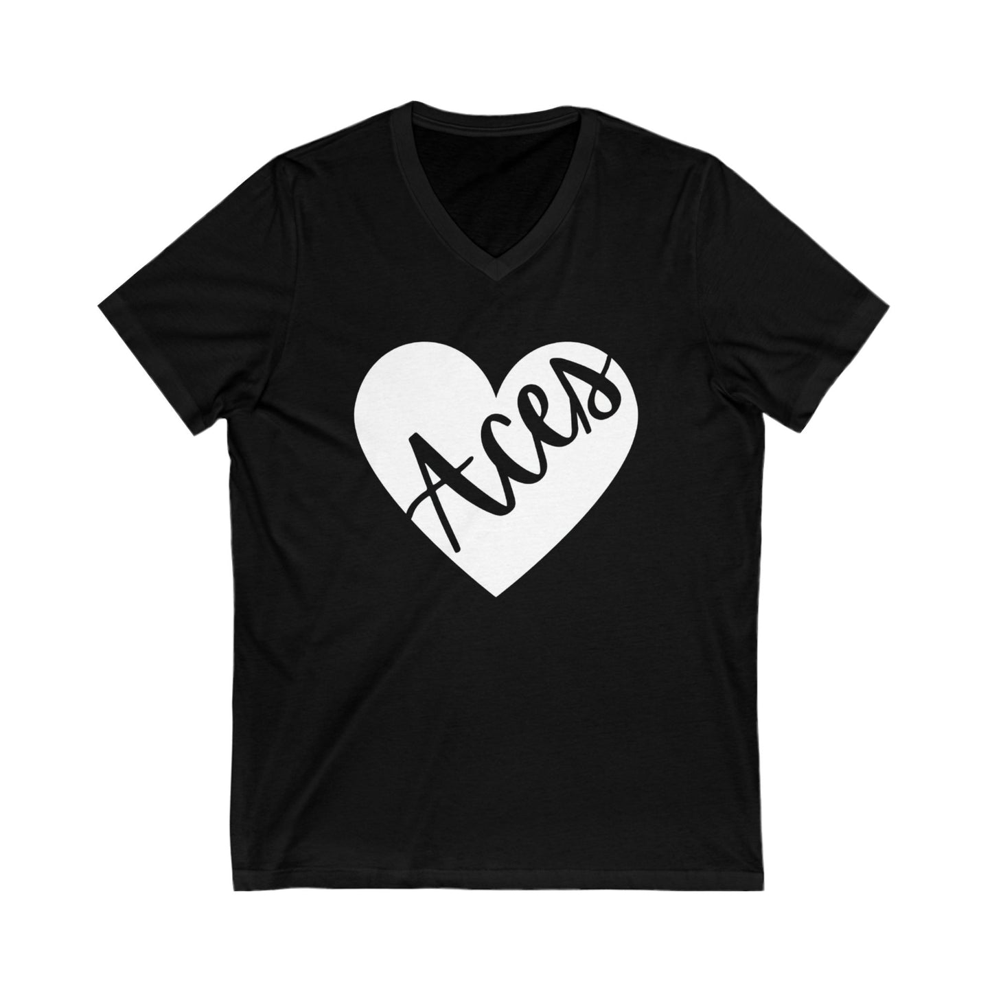 Generic Team Unisex Jersey Short Sleeve V-Neck Tee - Aces