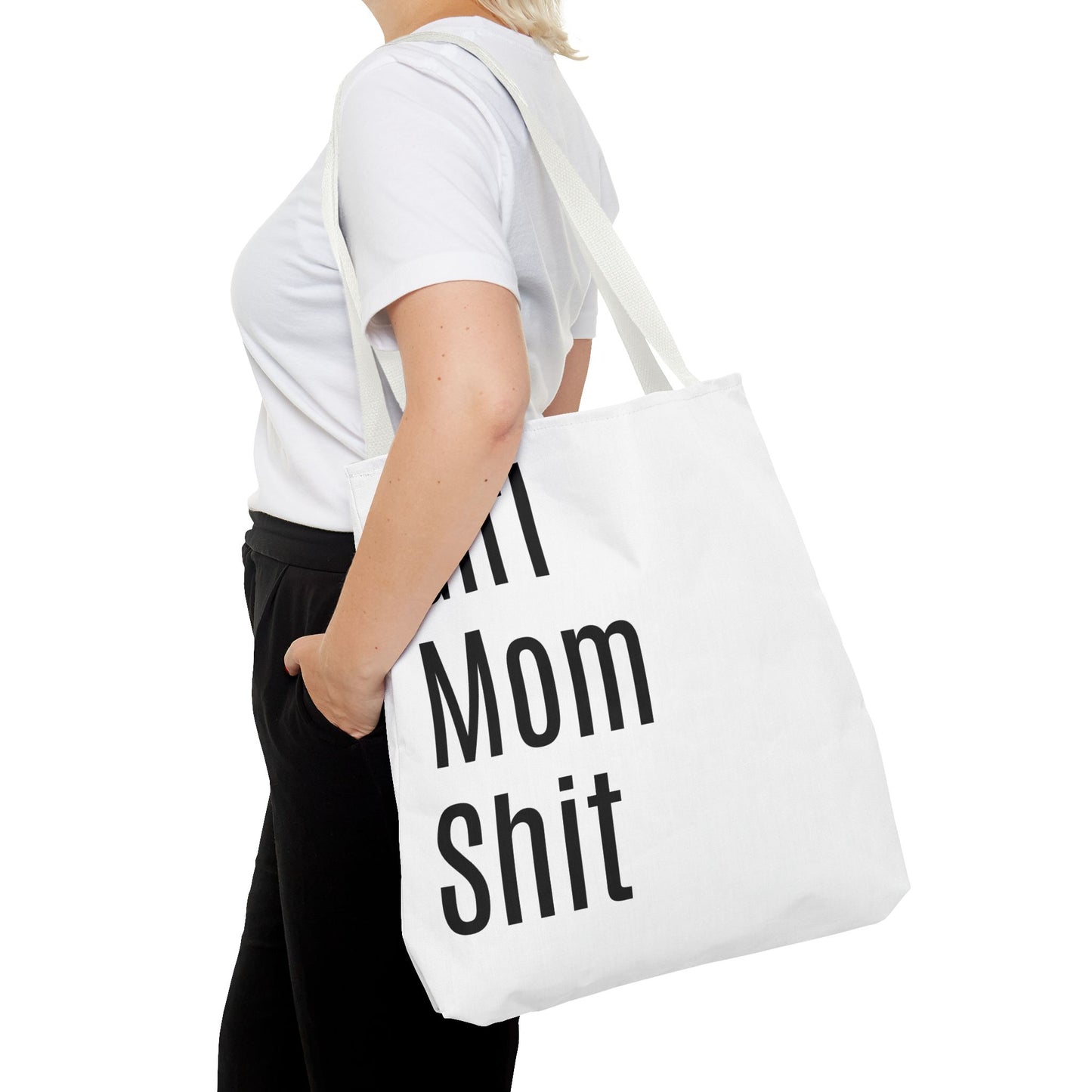 Girl Mom Versatile Tote Bag (AOP) - White