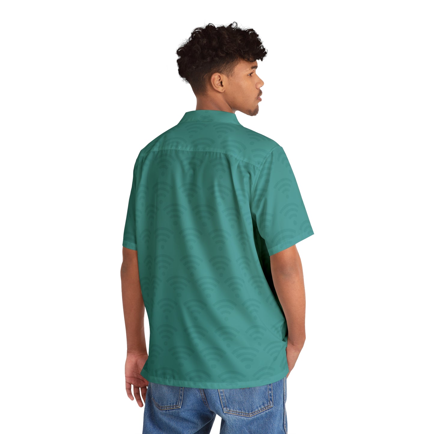 Men's Collared Shirt (AOP) - WiFi