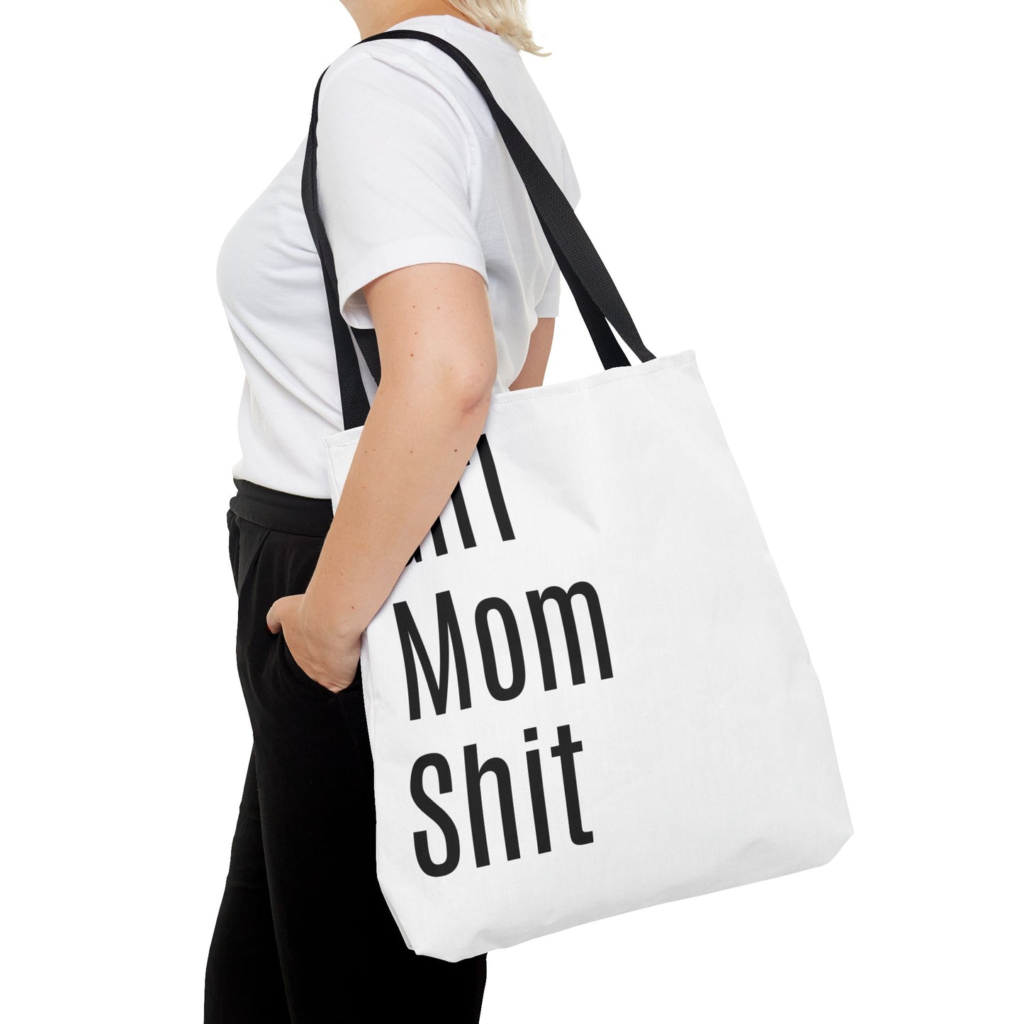 Girl Mom Versatile Tote Bag (AOP) - White