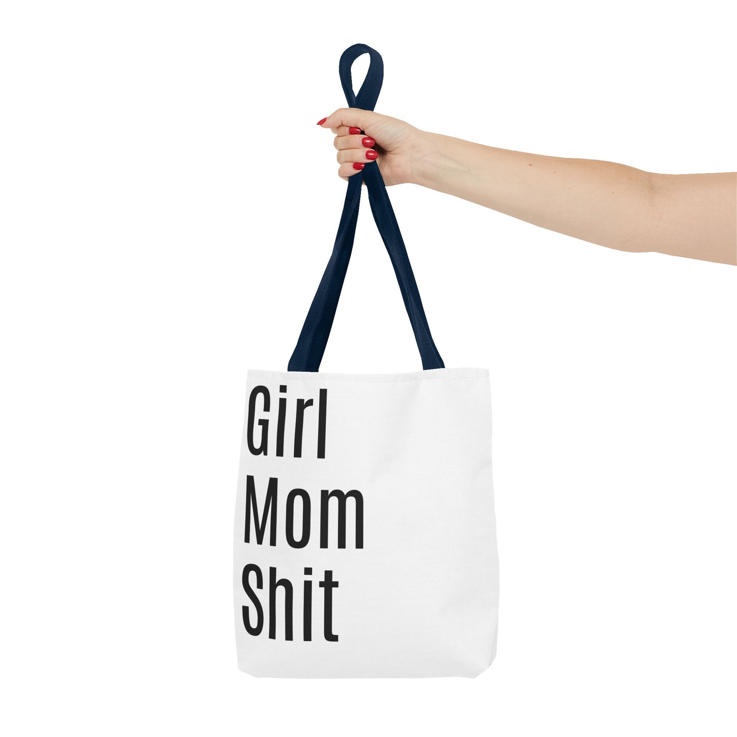 Girl Mom Versatile Tote Bag (AOP) - White