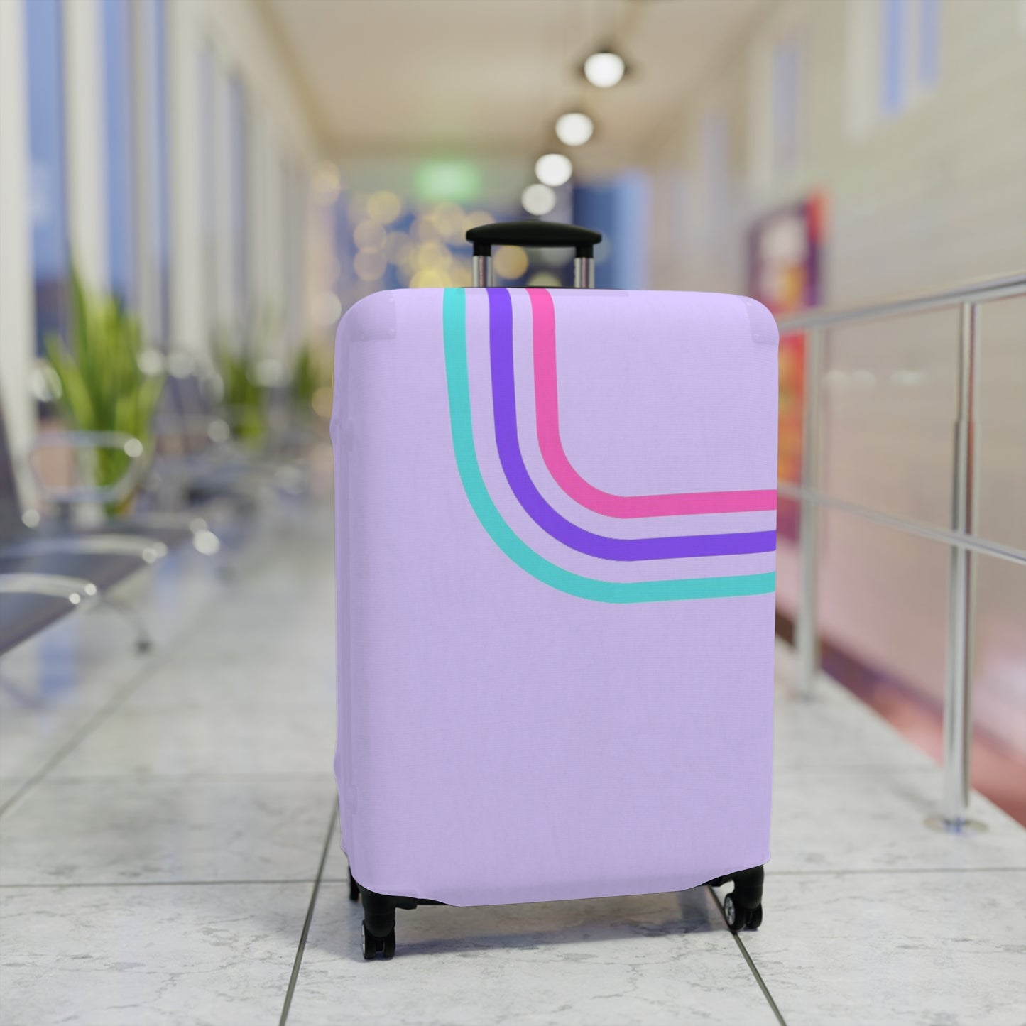90's Inspired Luggage Cover - Perfectly Multicolor