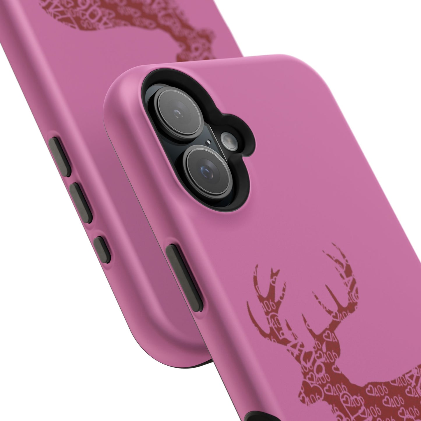 406 Magnetic Pink Tough Case - Maroon Deer