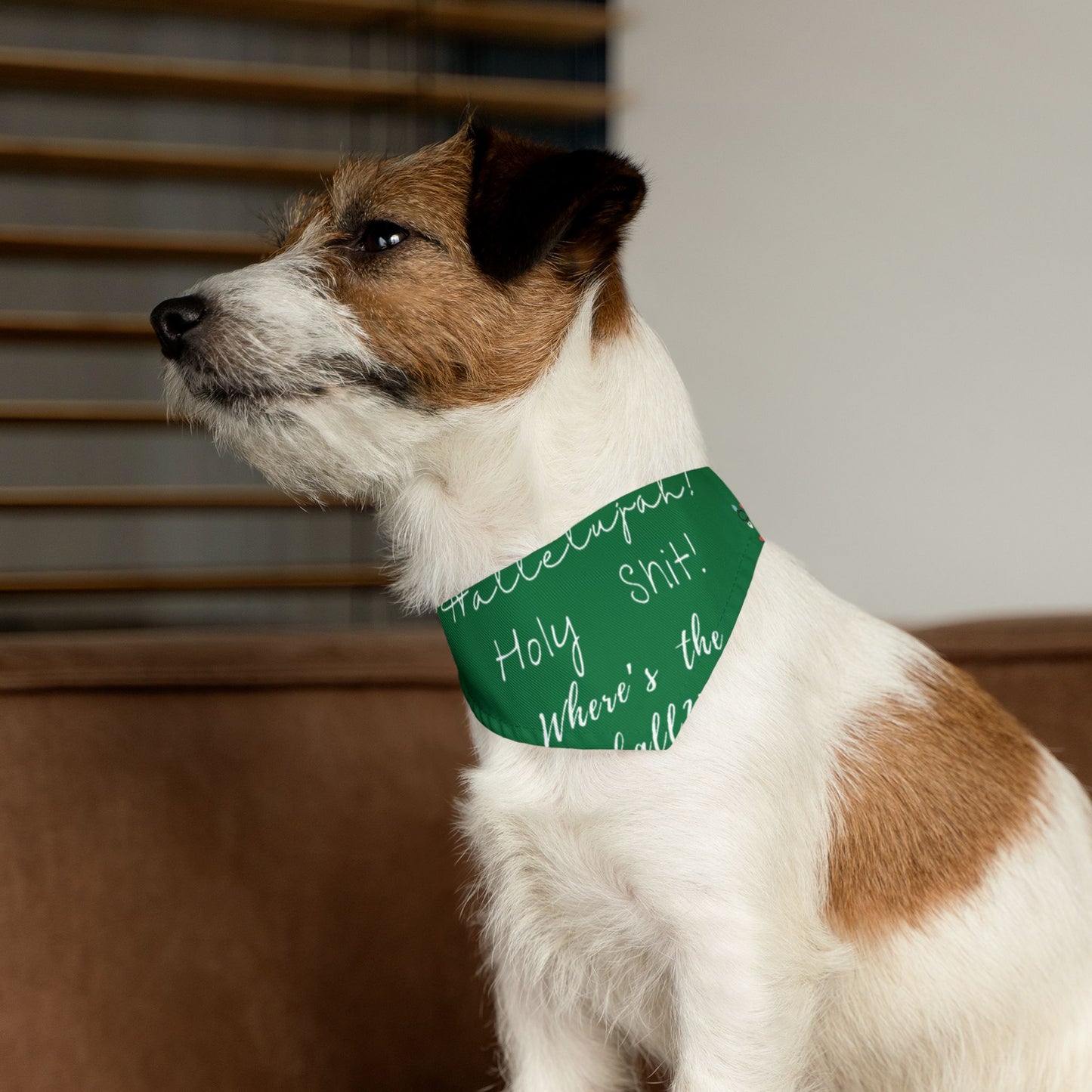 Festive Pet Bandana Collar Xmas Green - Nat'l Lampoon Hallelujah