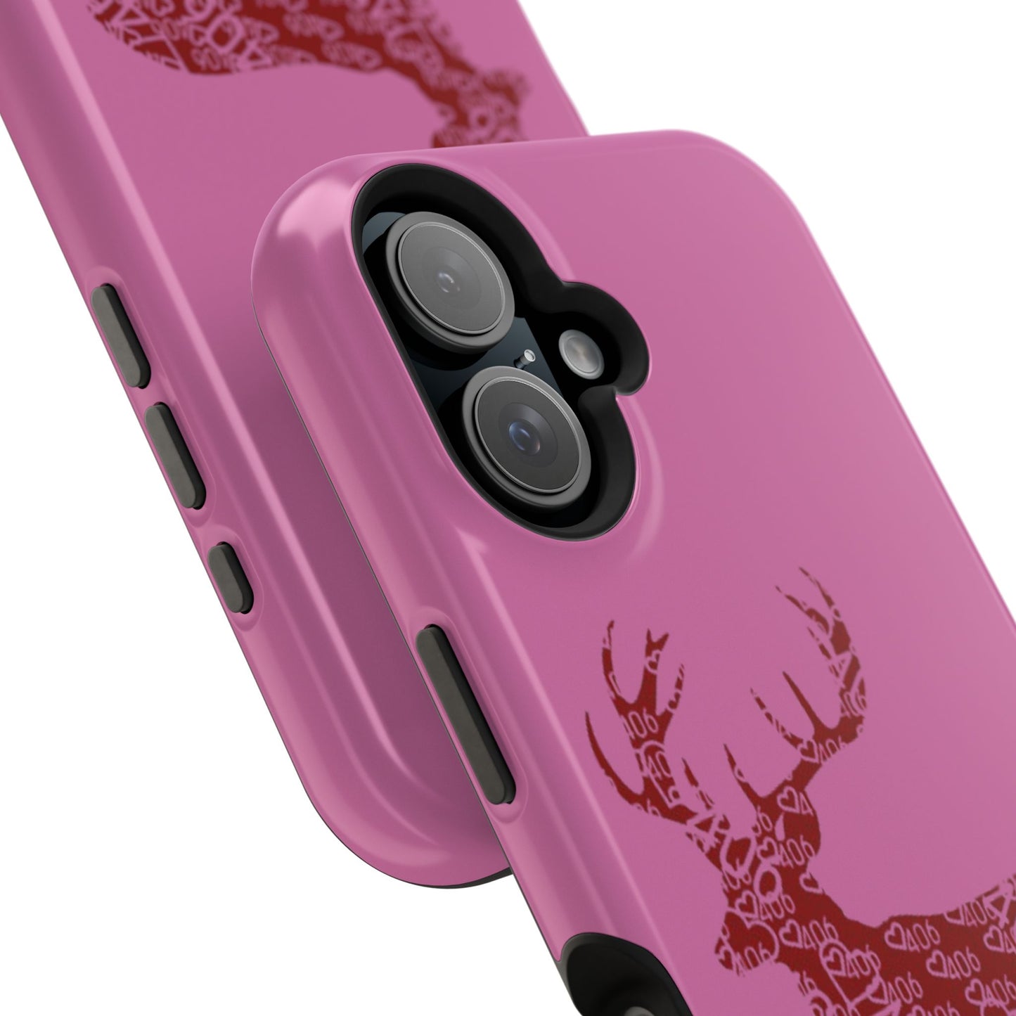 406 Magnetic Pink Tough Case - Maroon Deer