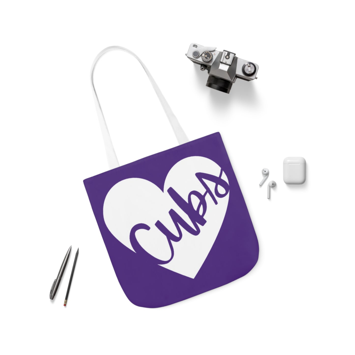 Generic Team Purple Canvas Tote Bag, 5-Color Straps - Cubs