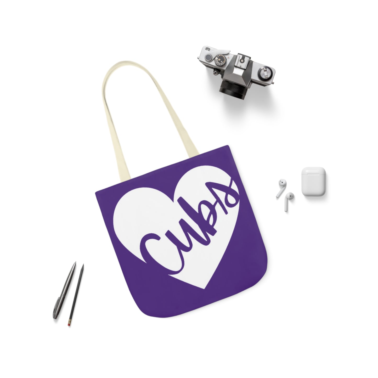 Generic Team Purple Canvas Tote Bag, 5-Color Straps - Cubs