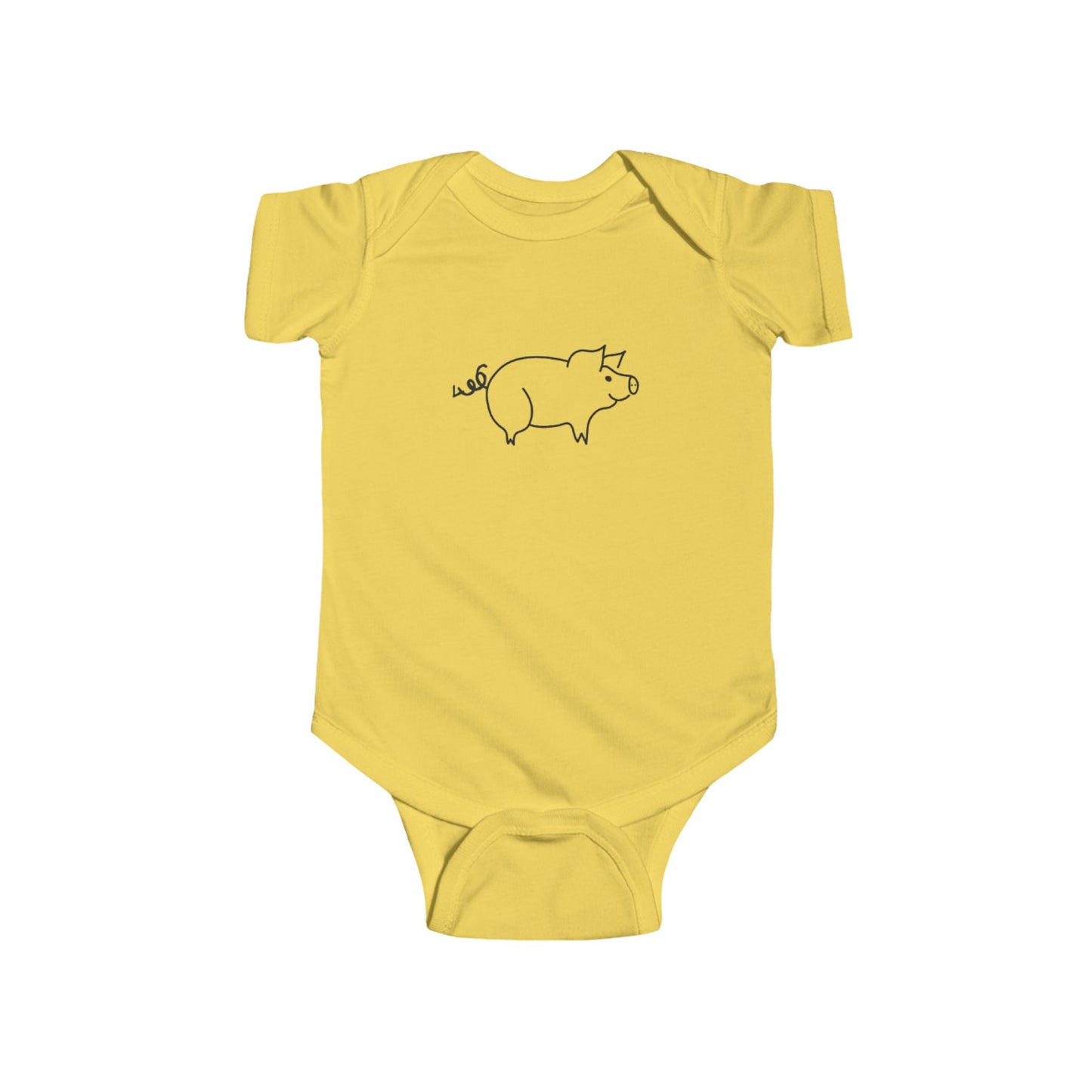 ITS406 Design Baby Fine Jersey Bodysuit - Piggie