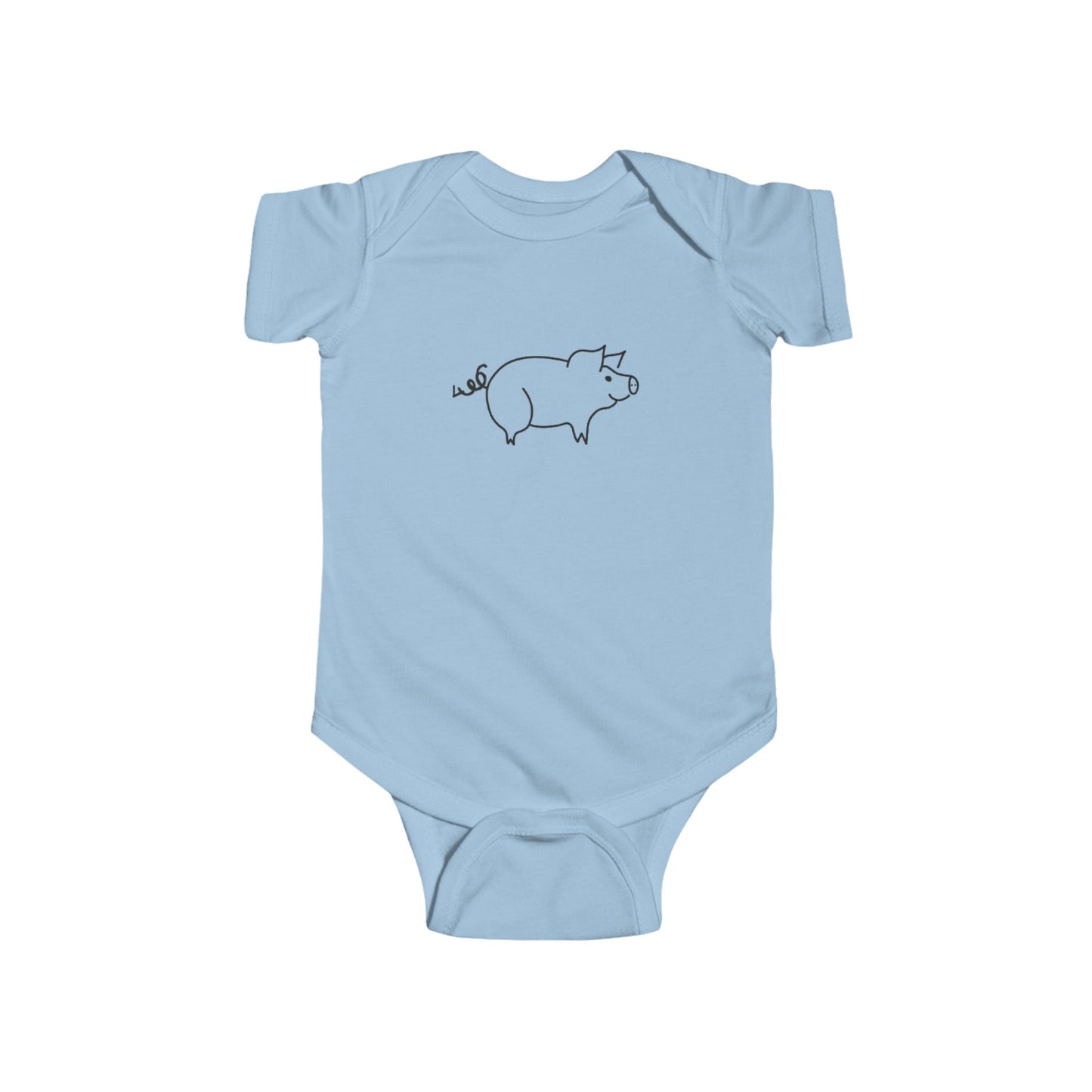 ITS406 Design Baby Fine Jersey Bodysuit - Piggie