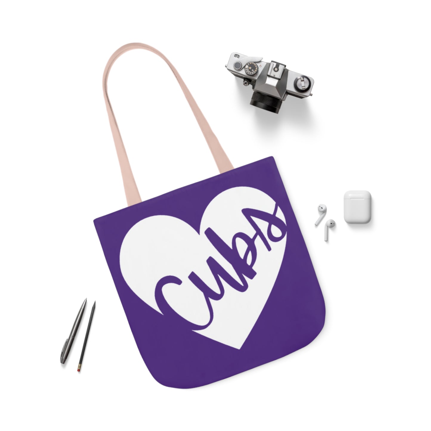 Generic Team Purple Canvas Tote Bag, 5-Color Straps - Cubs