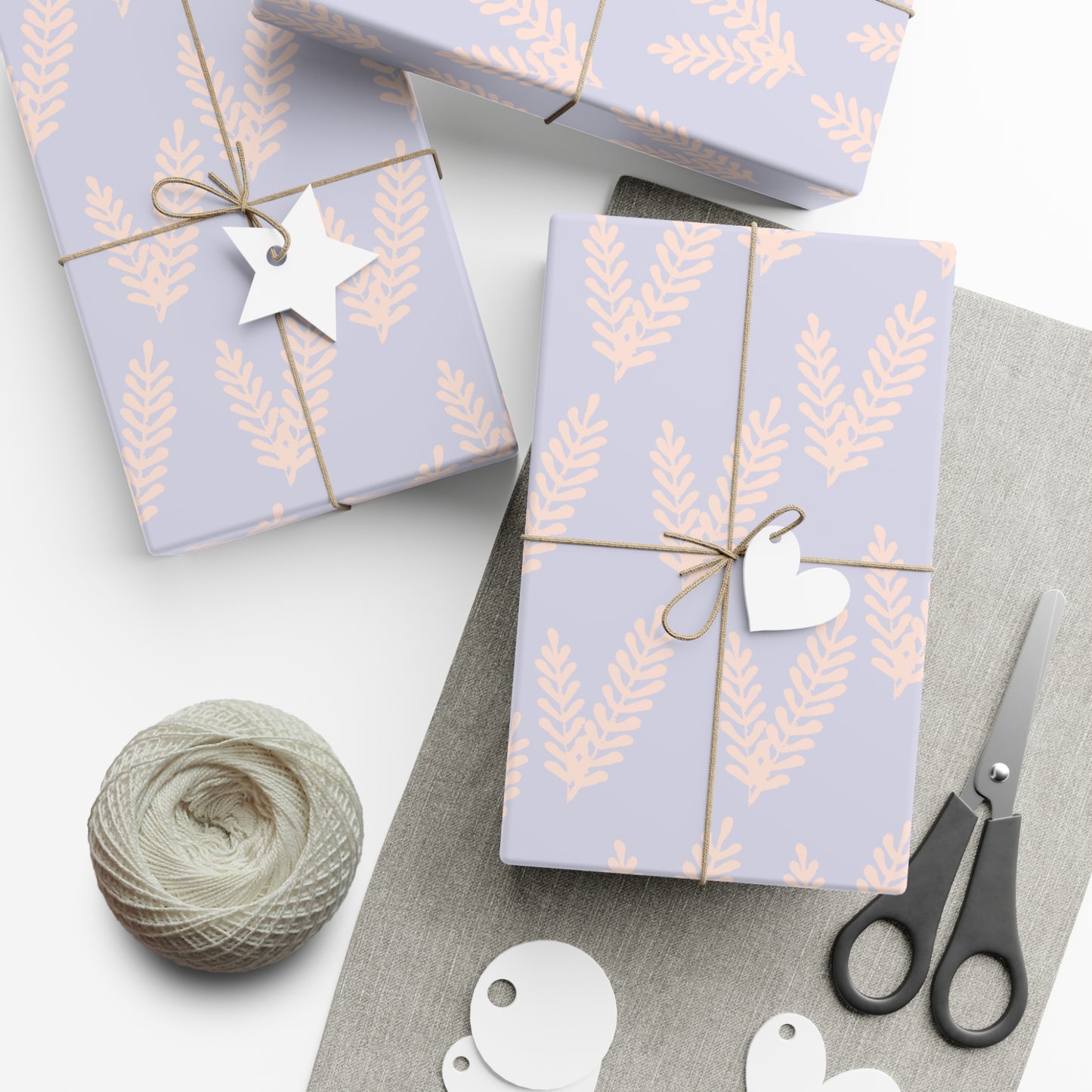 Gift Wrap Papers - Purple Pink Sprig