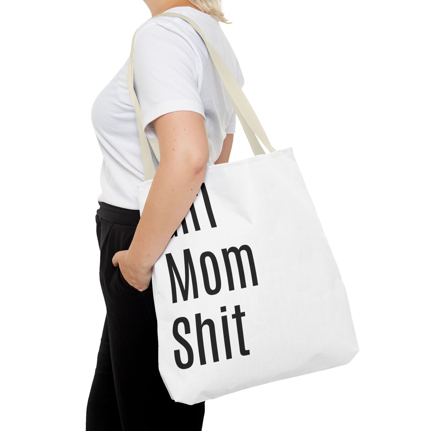 Girl Mom Versatile Tote Bag (AOP) - White