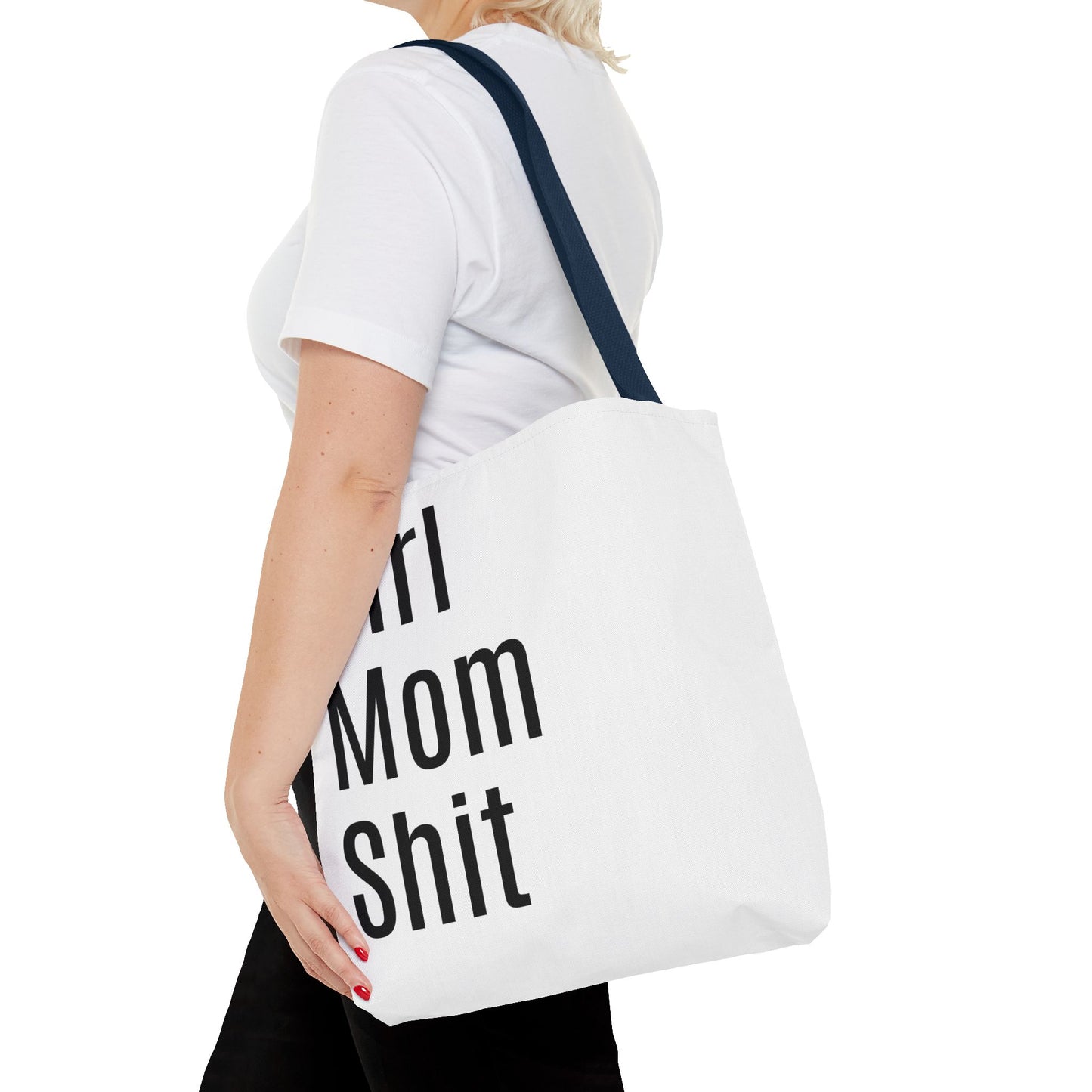 Girl Mom Versatile Tote Bag (AOP) - White