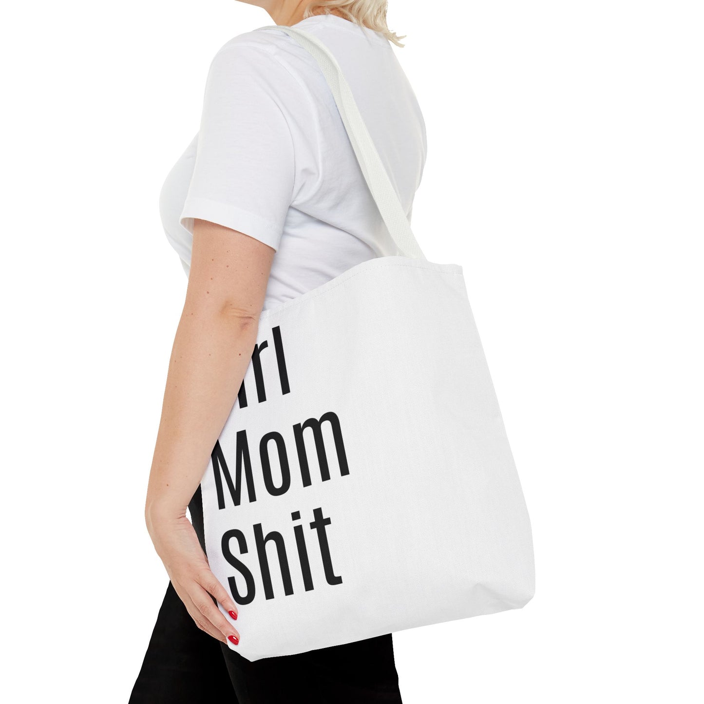 Girl Mom Versatile Tote Bag (AOP) - White