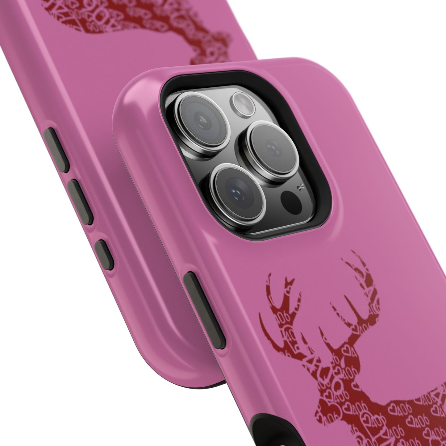 406 Magnetic Pink Tough Case - Maroon Deer
