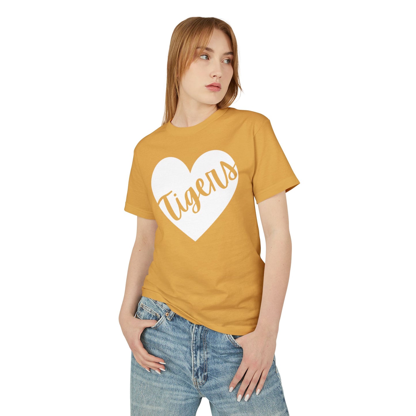 Generic Team Cotton Tee Mid-Length Short Sleeves - Tigers