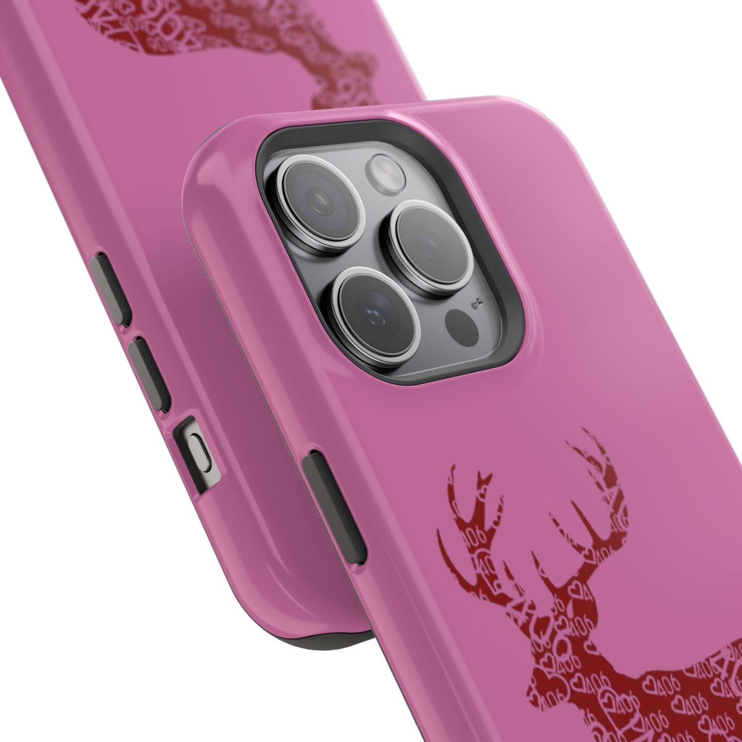 406 Magnetic Pink Tough Case - Maroon Deer
