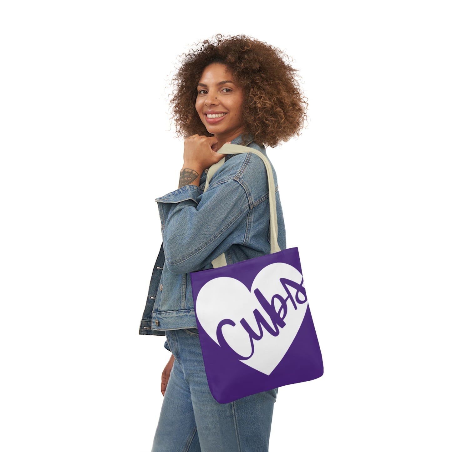 Generic Team Purple Canvas Tote Bag, 5-Color Straps - Cubs