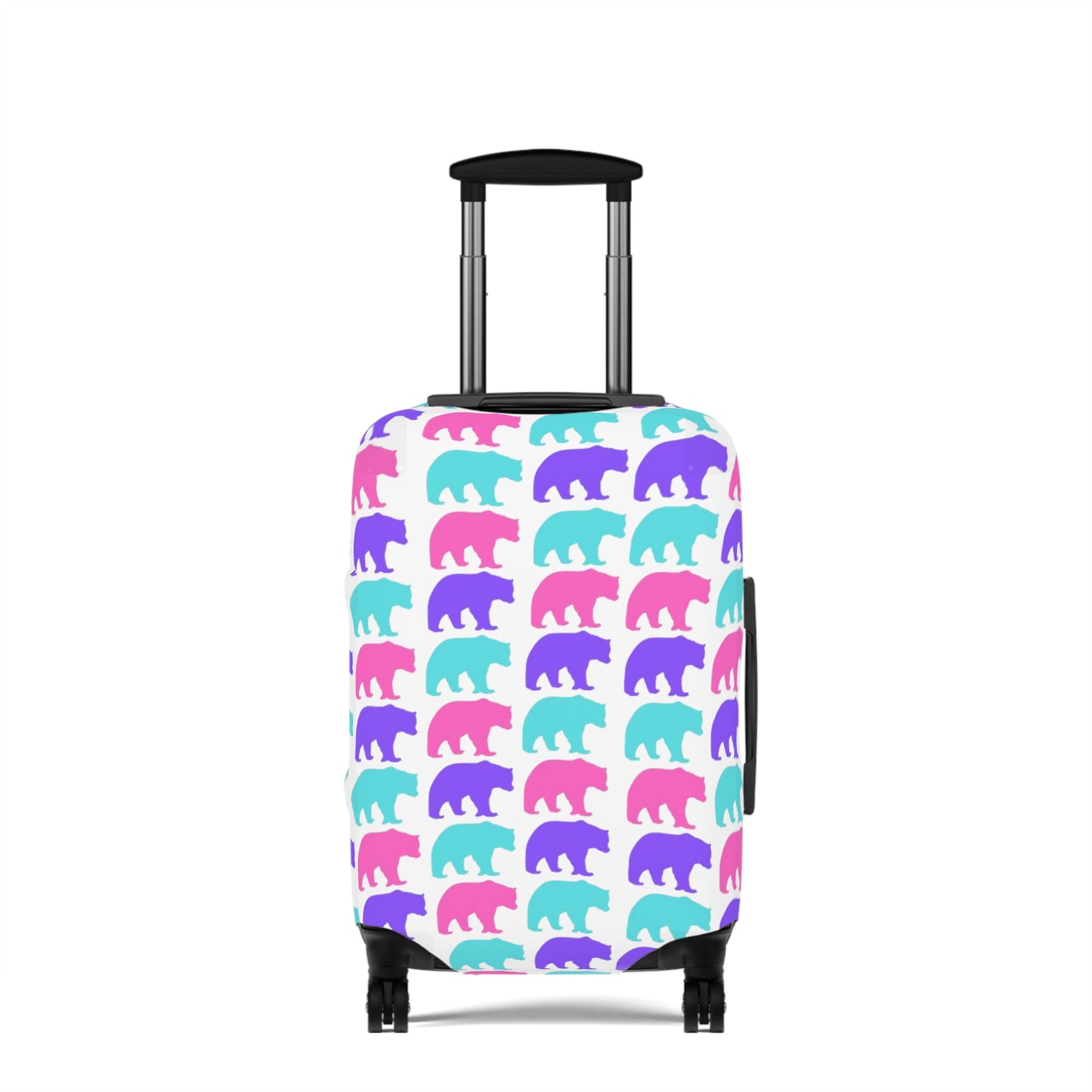 90's Inspired Luggage Cover - Multicolor Bears