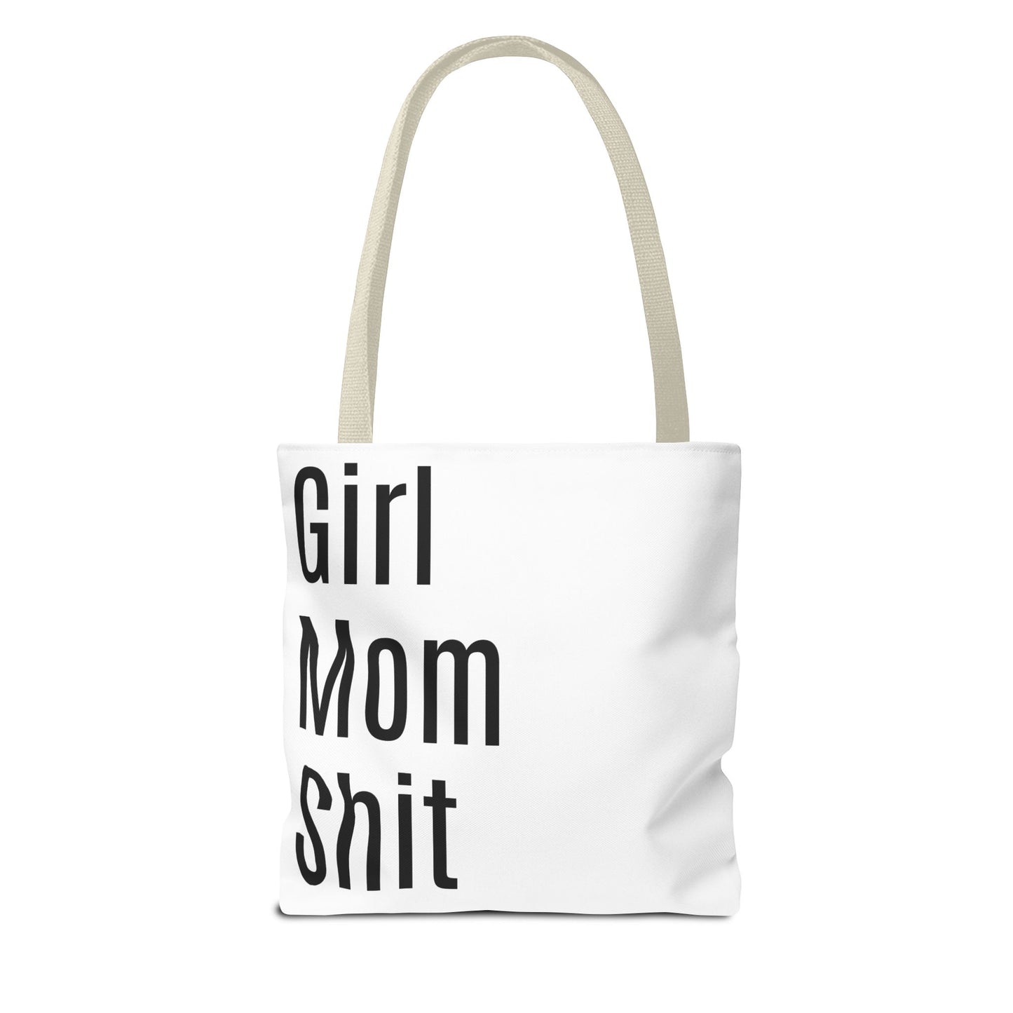 Girl Mom Versatile Tote Bag (AOP) - White