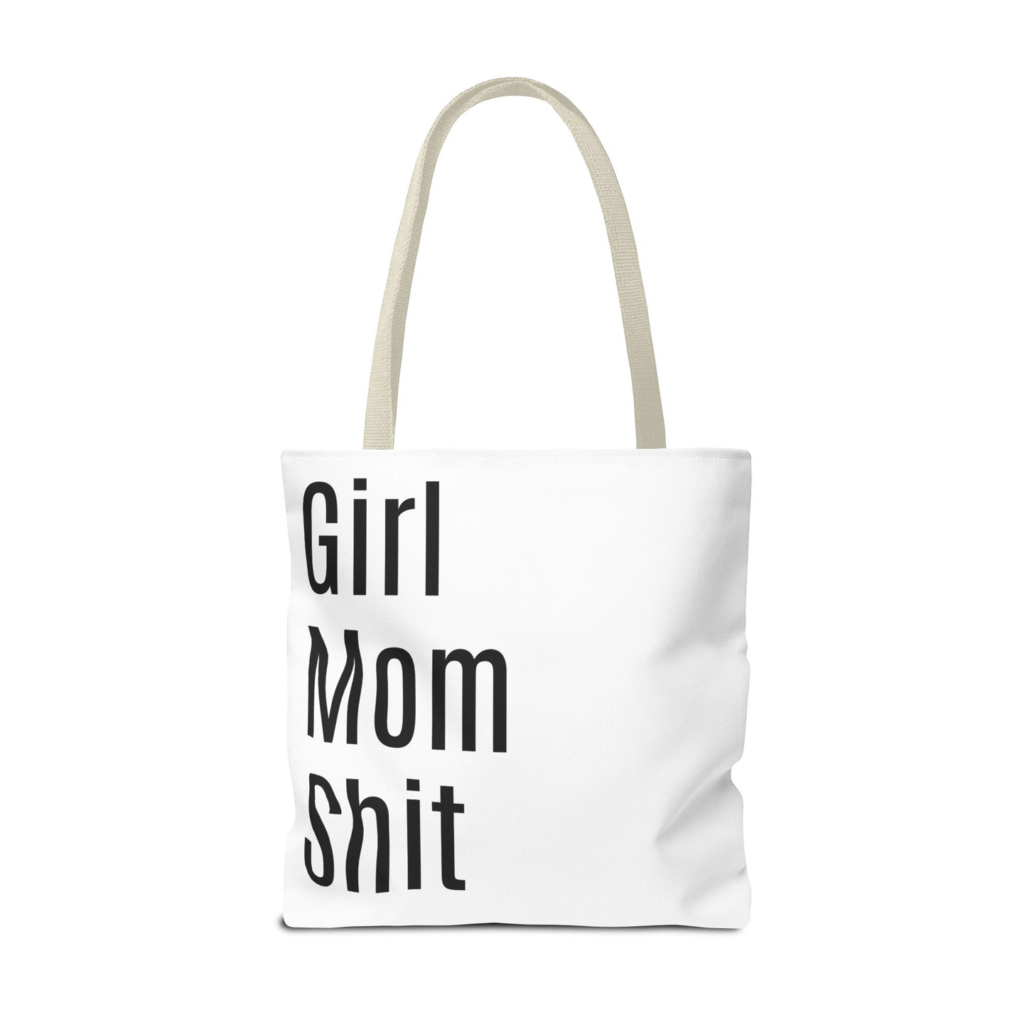 Girl Mom Versatile Tote Bag (AOP) - White