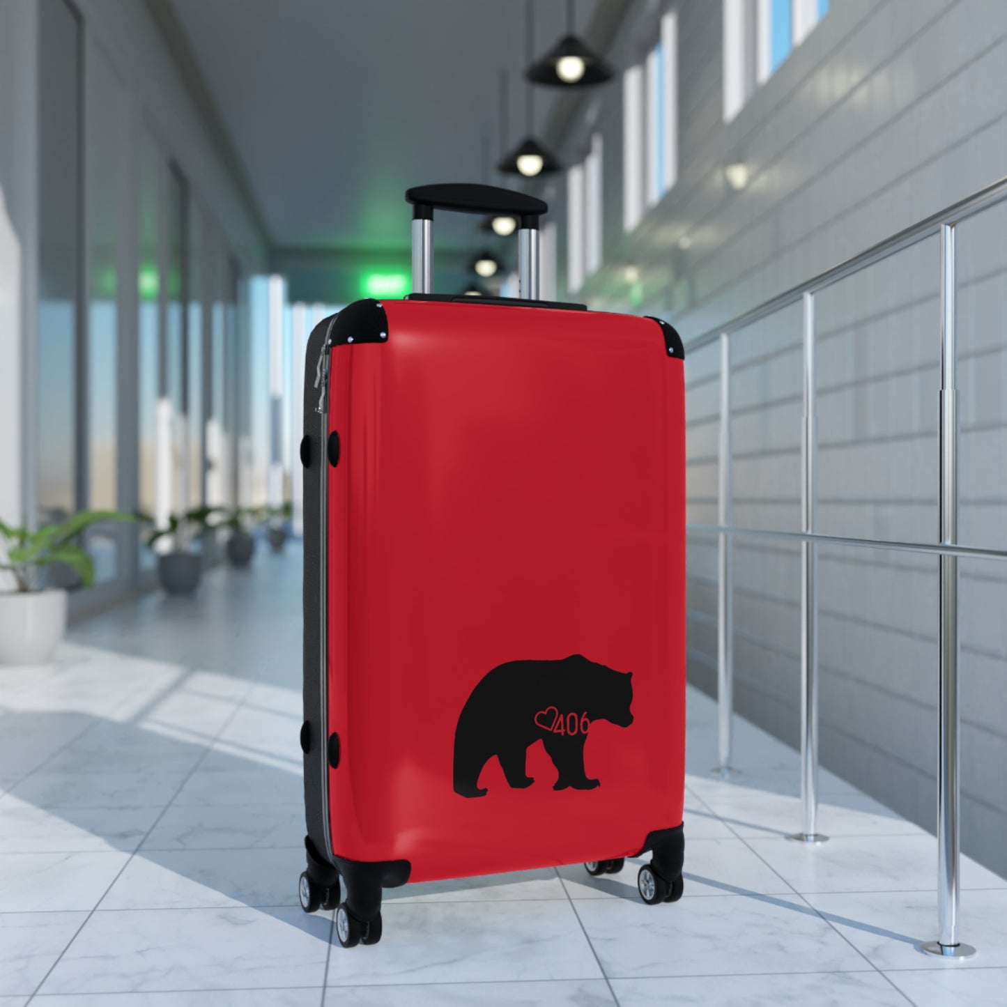 ITS406 Design Bear Suitcase - Rouge
