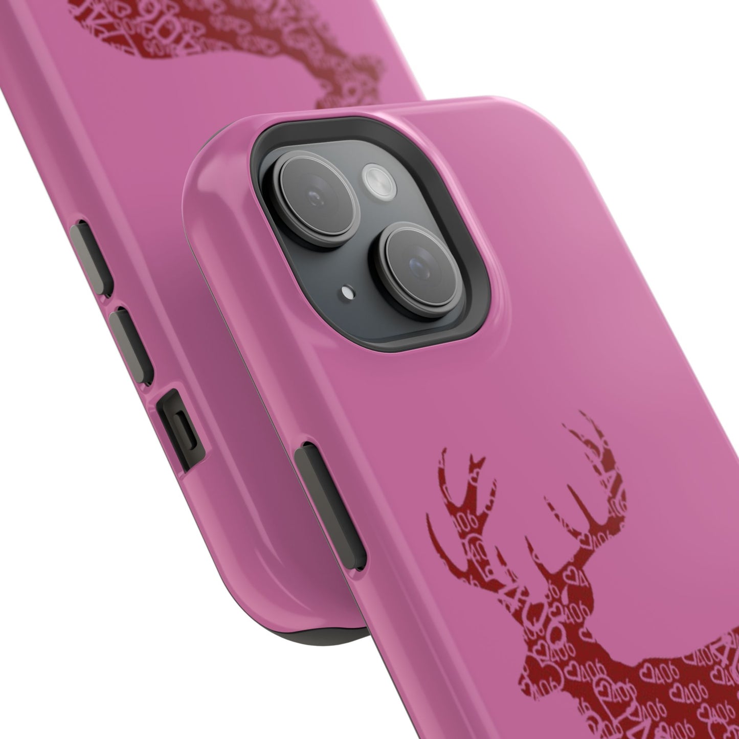 406 Magnetic Pink Tough Case - Maroon Deer