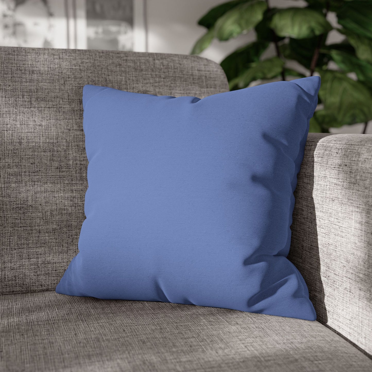 Spun Polyester Square Pillowcase - Almost Denim