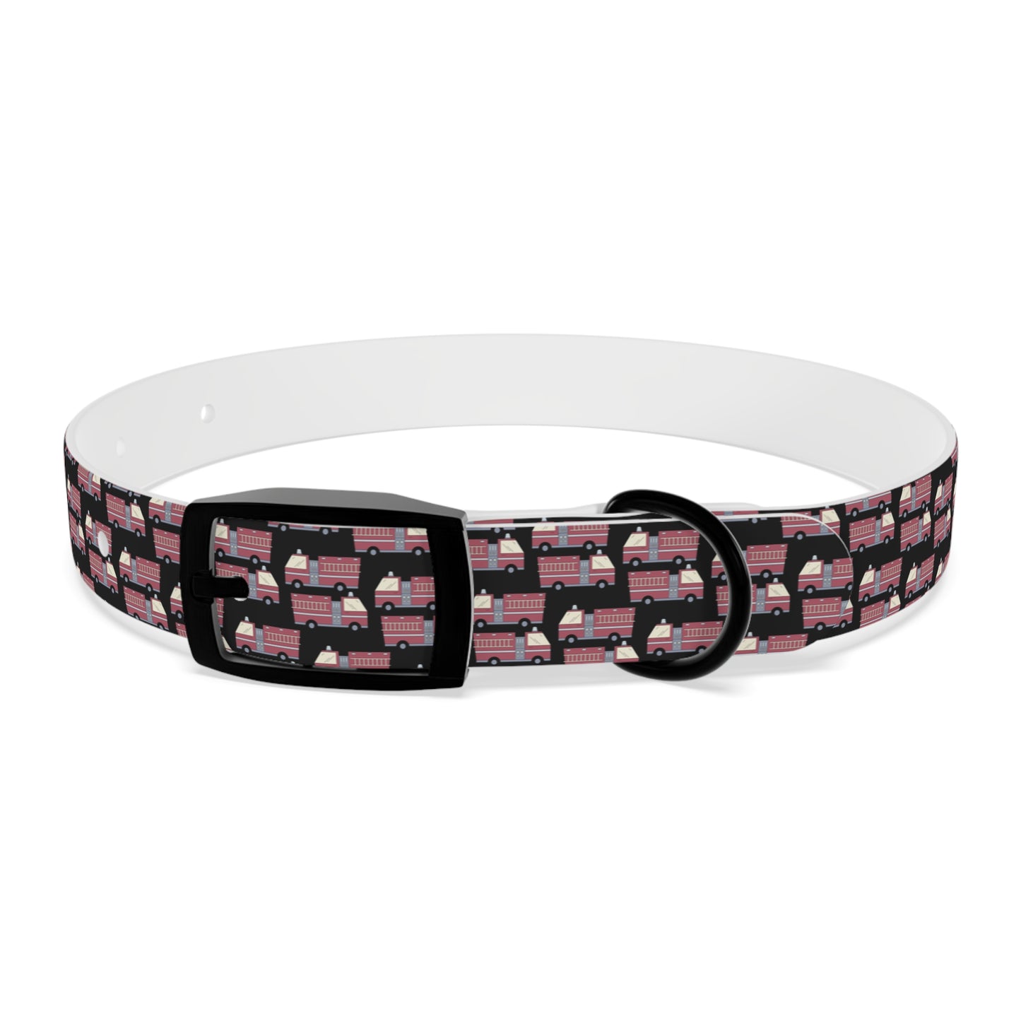 Dog Collar - Fire Trucks - Blk