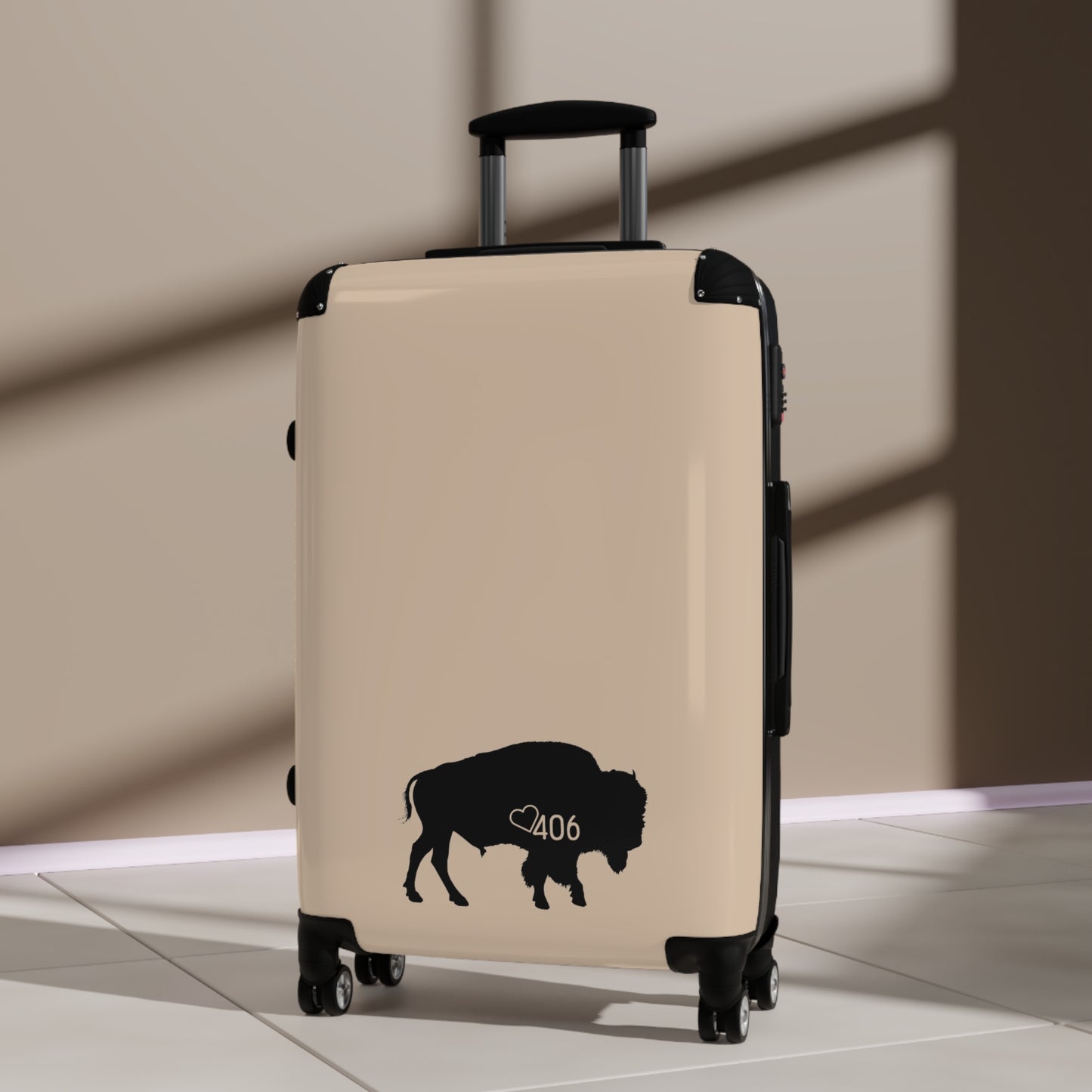 ITS406 Design Beige Bison Suitcase