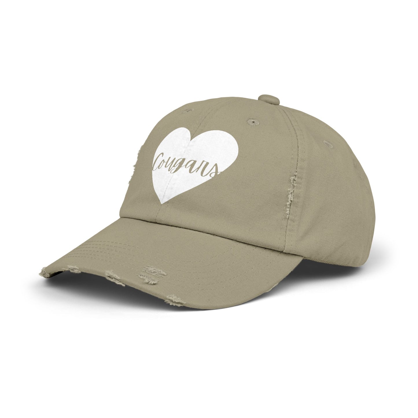 Generic Team Distressed Cap - Cougars Heart