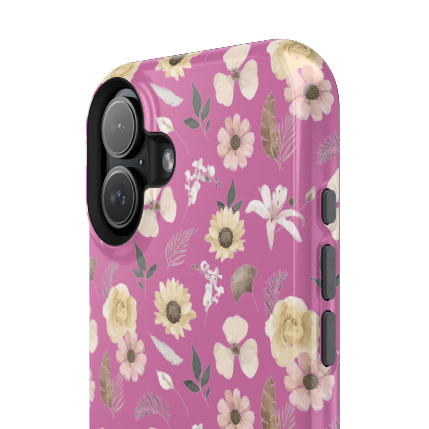 Phone Case - Impact-Resistant - Flower Child Multi & Pink