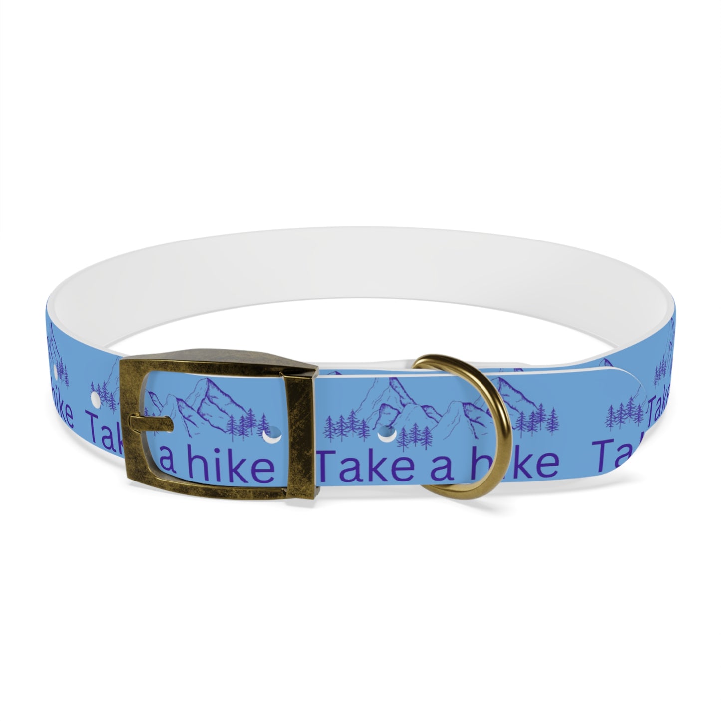 Take a Hike Dog Collar - Teal and Purple