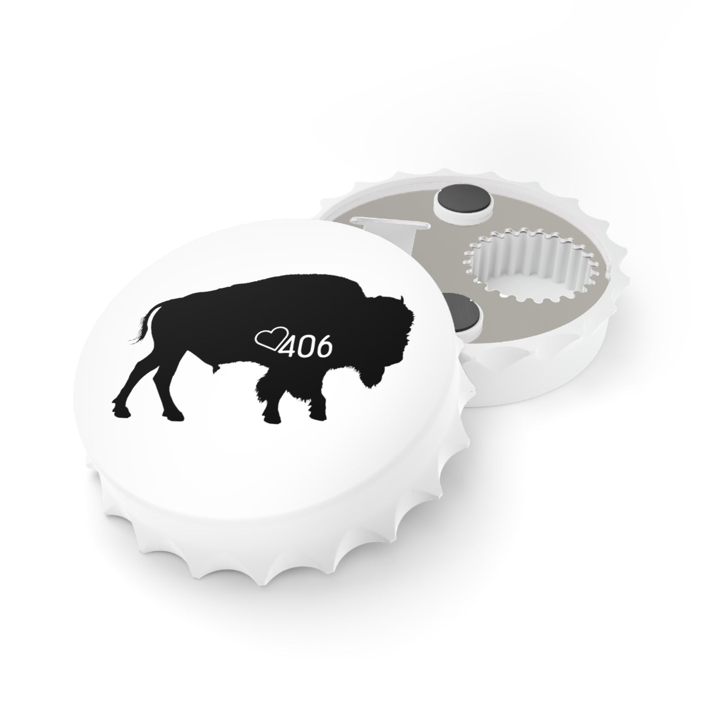 406  Magnetic Bottle Opener - Black Bison