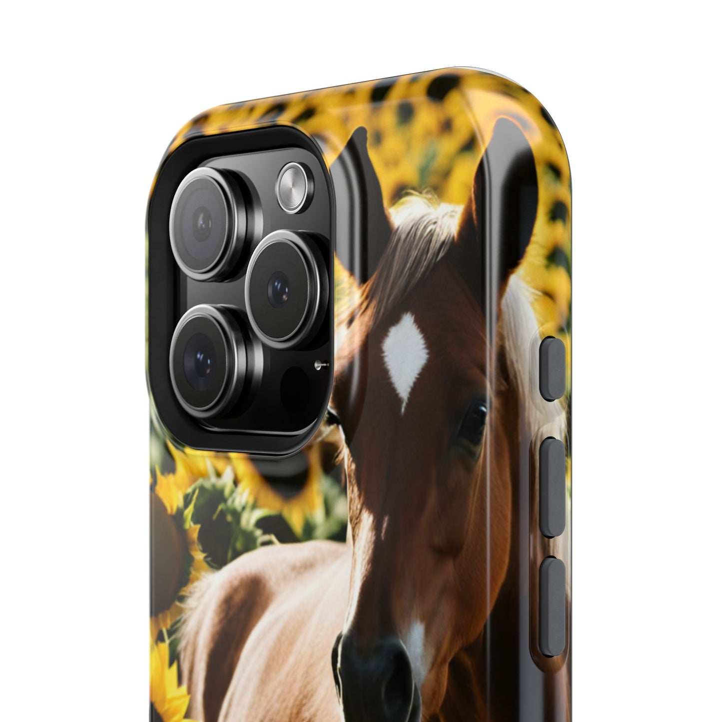 Phone Case - Impact-Resistant - Horse Sunflowers 2