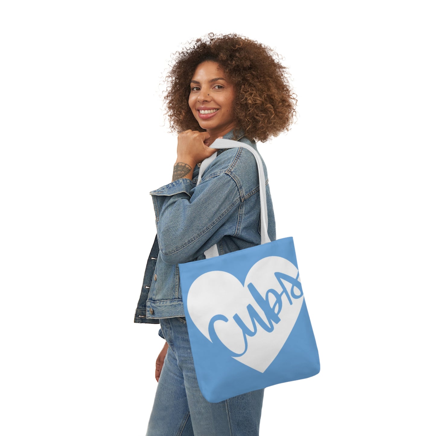 Generic Team Light Blue Canvas Tote Bag, 5-Color Straps - Cubs