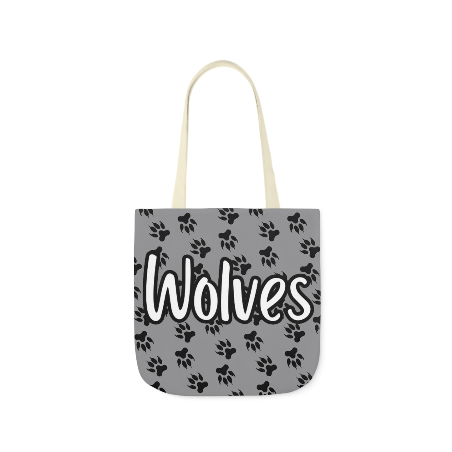 Sports Team Gray Canvas Tote Bag, 5-Color Straps - Wolves