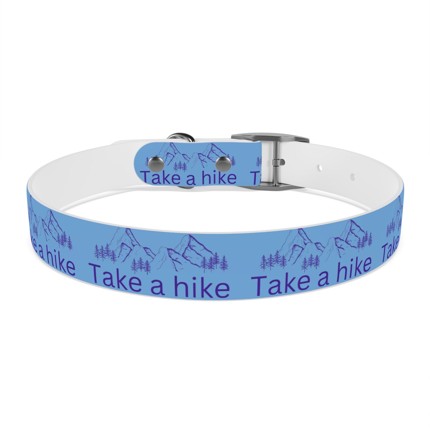 Take a Hike Dog Collar - Teal and Purple