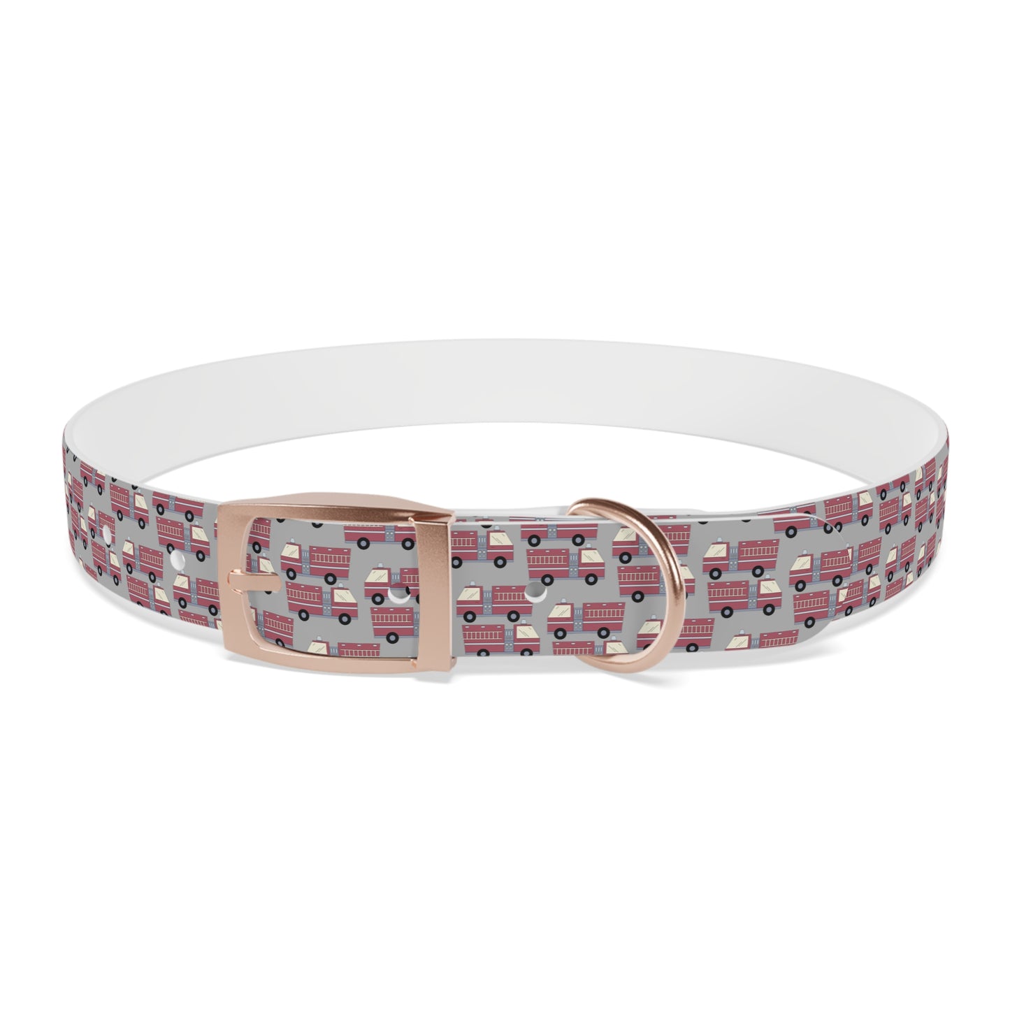 Dog Collar - Fire Trucks - Gry