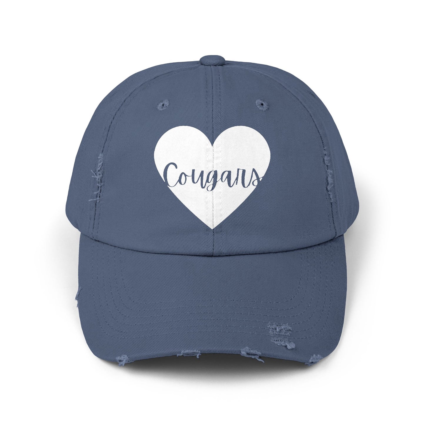 Generic Team Distressed Cap - Cougars Heart