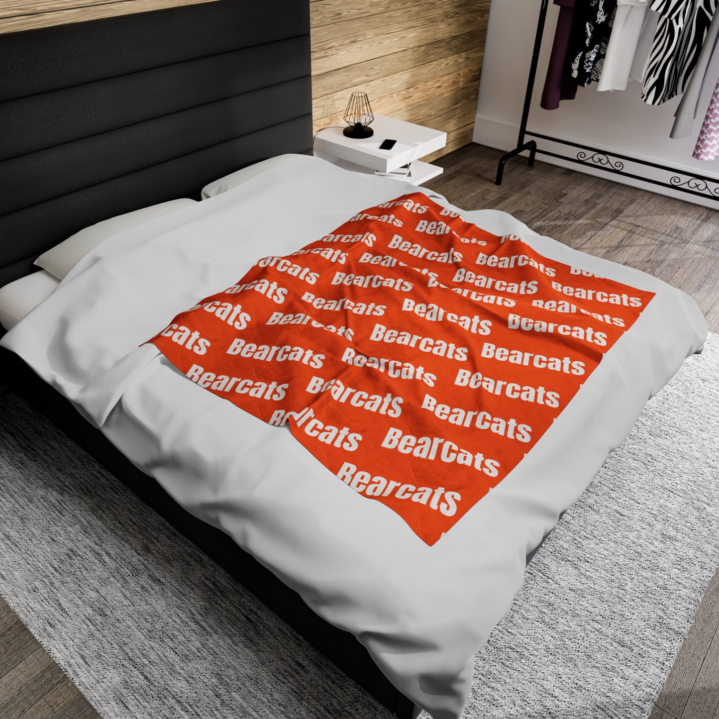 Sports Team Orange Velveteen Plush Blanket - Bearcats