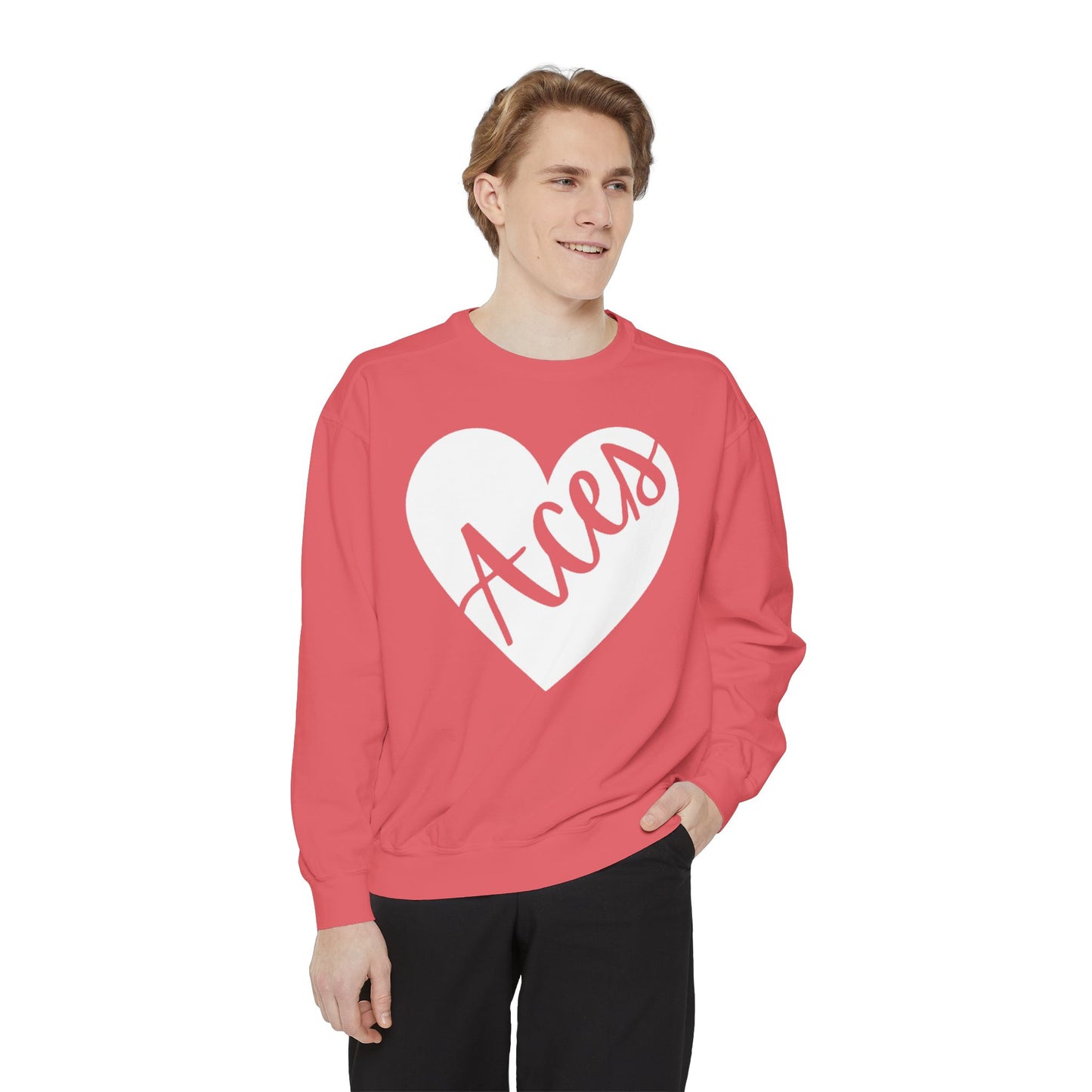 Generic Team Unisex Aqua Crewneck Sweatshirt - Aces