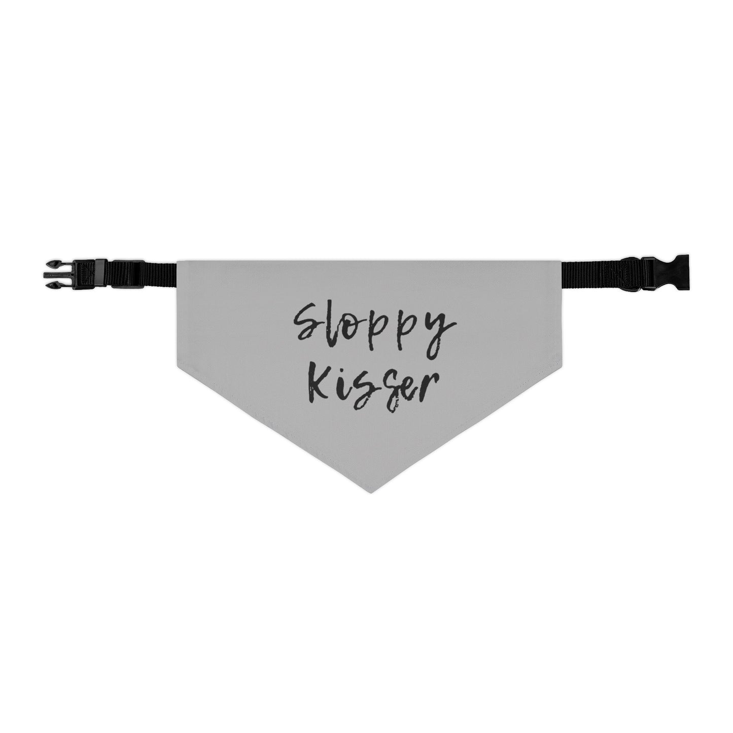 Pet Bandana Collar Grey - Sloppy Kisser