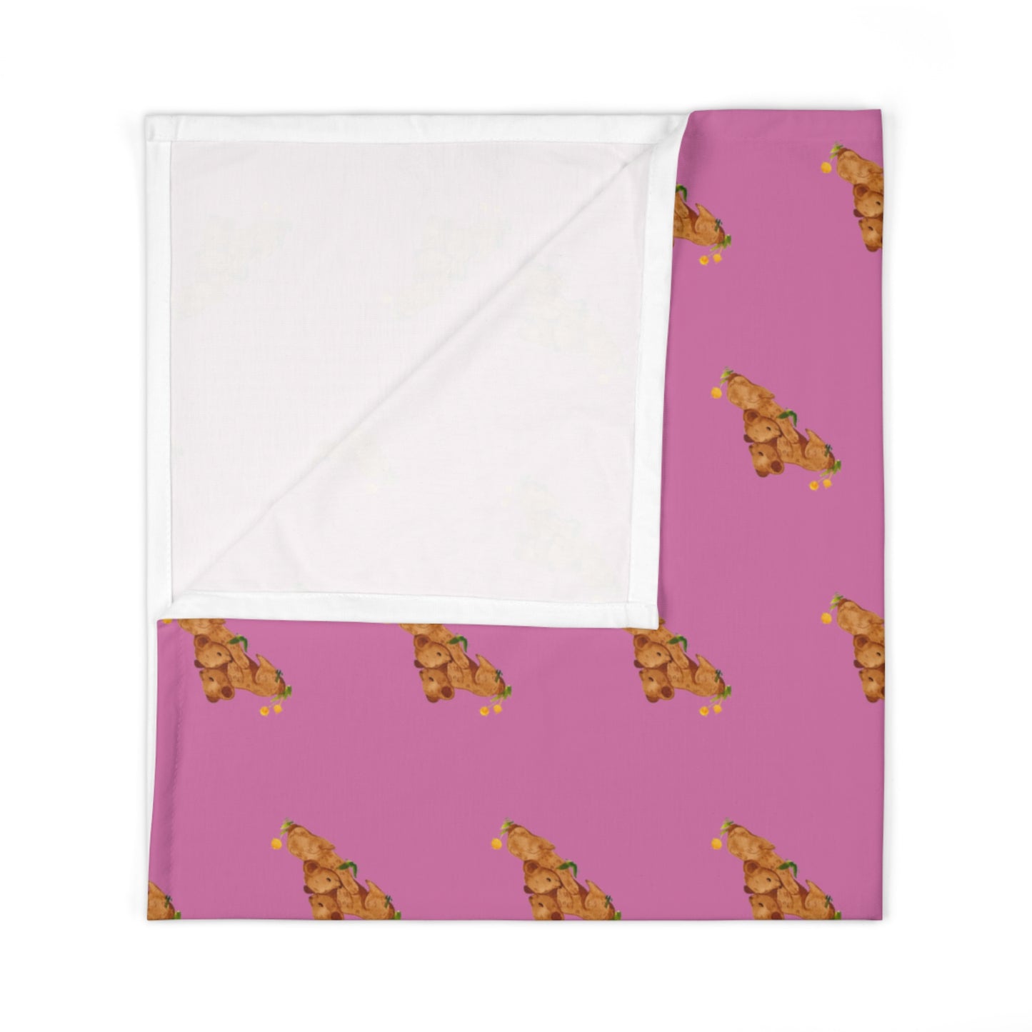 Mountain Baby Swaddle Blanket - Pink Twin Bears