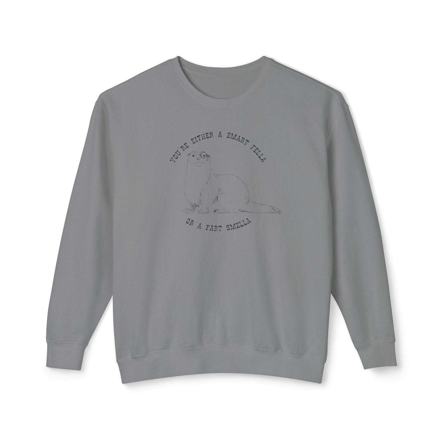 Unisex Lightweight Crewneck Sweatshirt - Fart Smella