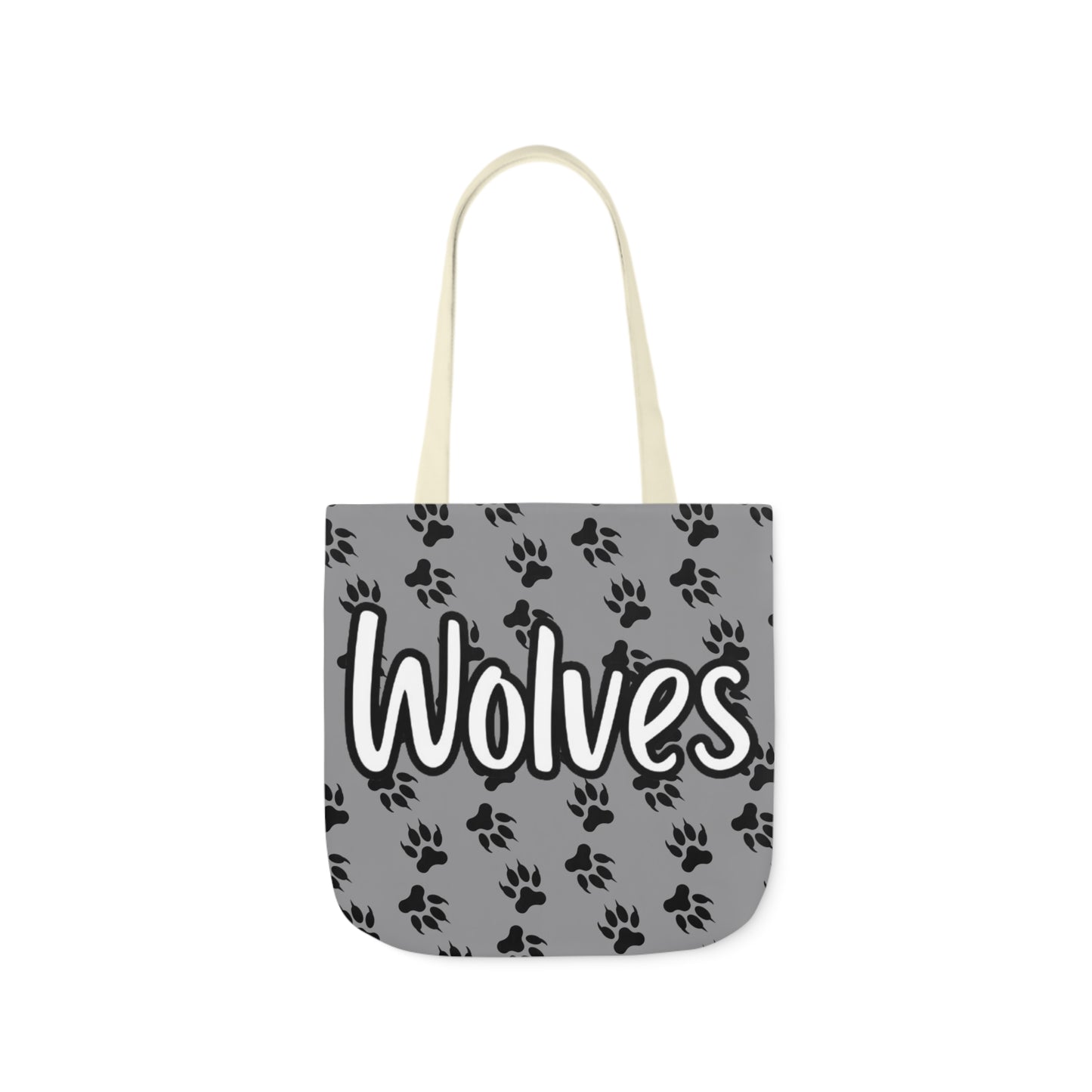 Sports Team Gray Canvas Tote Bag, 5-Color Straps - Wolves