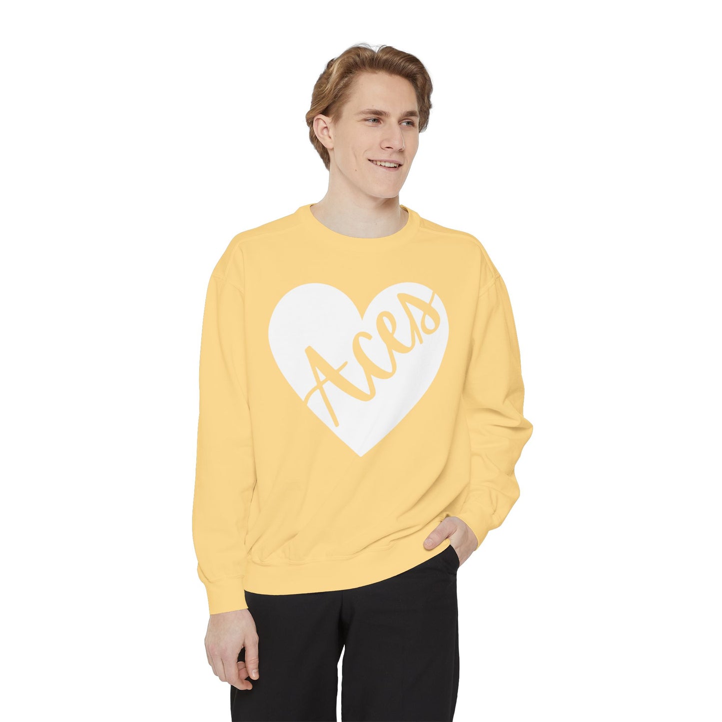 Generic Team Unisex Aqua Crewneck Sweatshirt - Aces