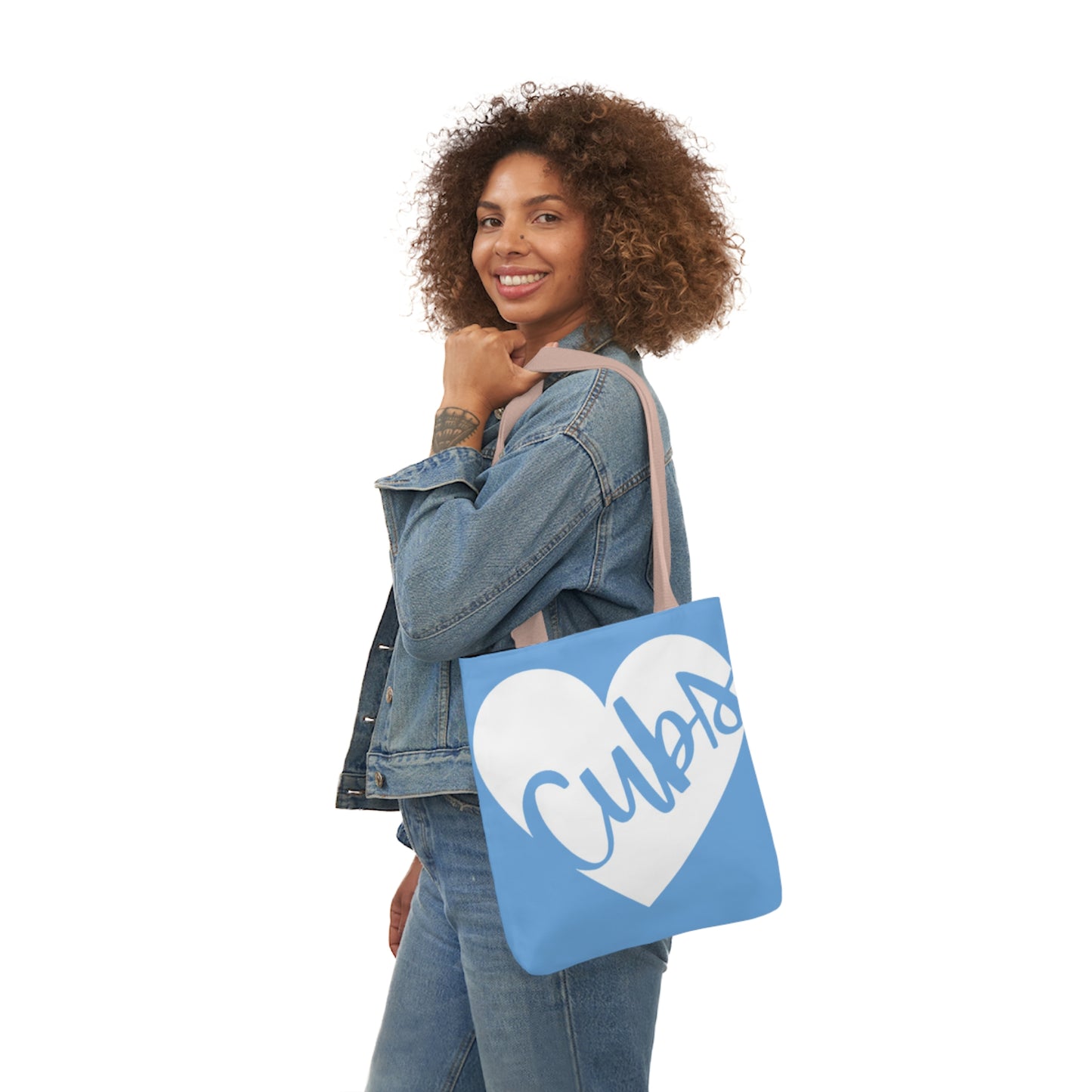 Generic Team Light Blue Canvas Tote Bag, 5-Color Straps - Cubs