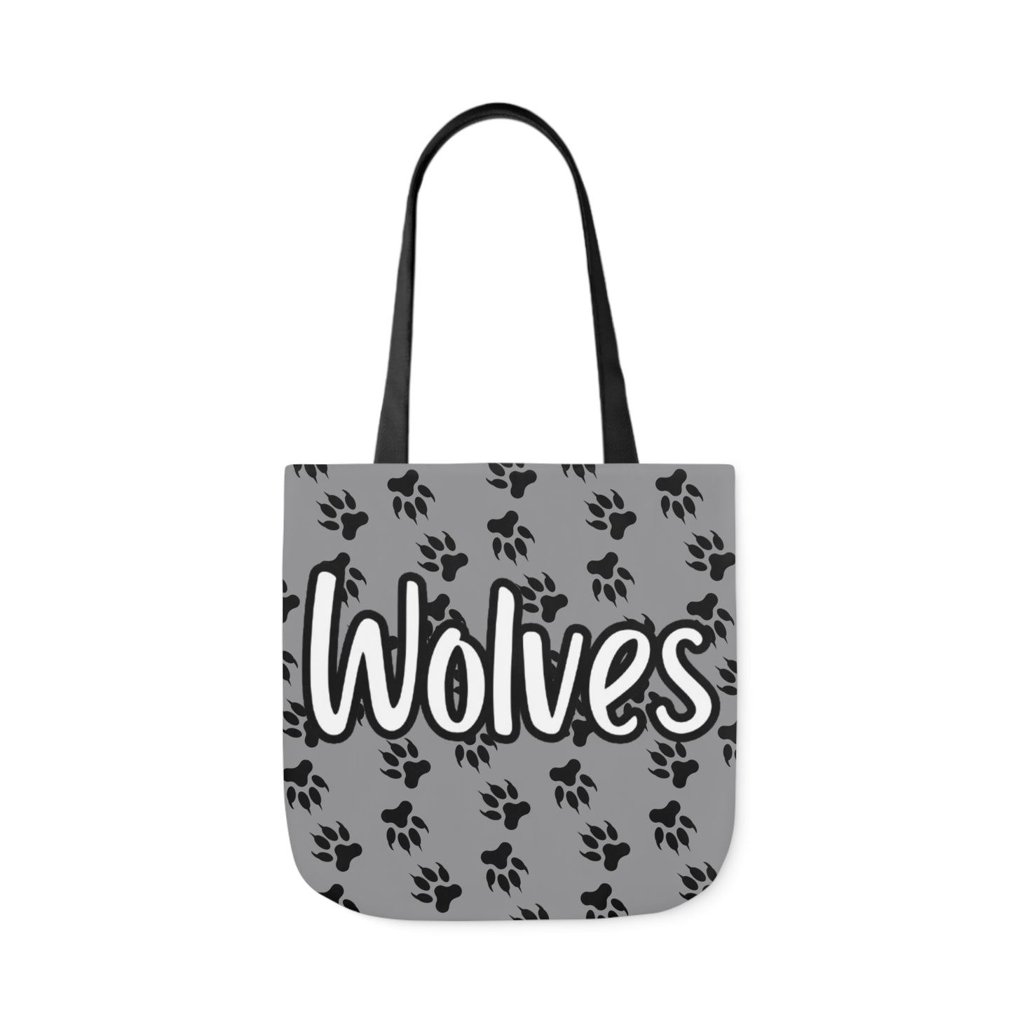 Sports Team Gray Canvas Tote Bag, 5-Color Straps - Wolves