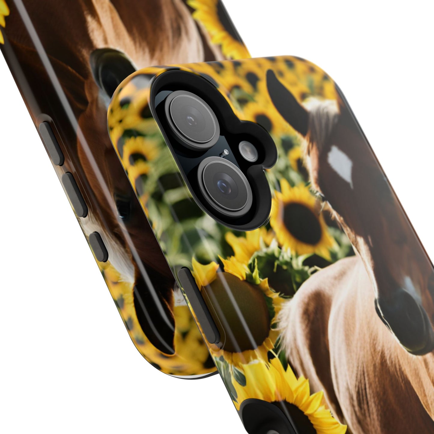 Phone Case - Impact-Resistant - Horse Sunflowers 2